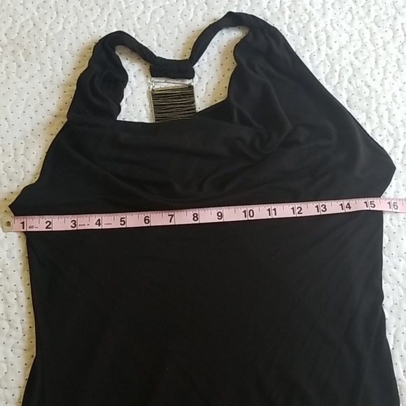 Black Racer Back Tank Top - Picture 3 of 6
